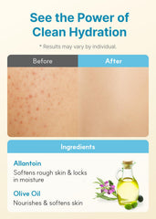 Derma B Daily Moisture label with product swatch for sensitive skin use