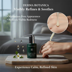 Derma Botanica Sérum Nuit, texture onctueuse en gros plan, douceur et uniformité de la peau