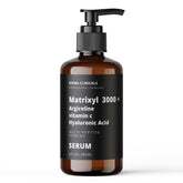 DERMA CLINICALS Matrixyl 3000 + Argireline serum bottle with pump for smoother-looking skin.