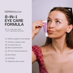 DERMAdoctor caffeine eye cream reduces under-eye puffiness for refreshed, awake-looking eyes.