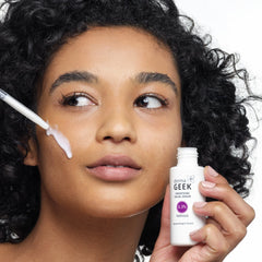 Derma Geek Smoothing Serum packaging with box, dermatologist-recommended retinoid.