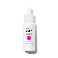 Derma Geek Smoothing Serum texture close-up reveals lightweight, non-greasy finish.
