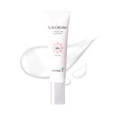 Derma J peptide sunscreen bottle with SPF 50+ protection for daily use