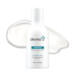 Derma J Premium Face Cream bottle close-up showing the peptide formulation for skin recovery