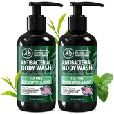 Derma-Nu antibacterial body wash 2-pack bottles for daily cleansing and lasting odor protection.