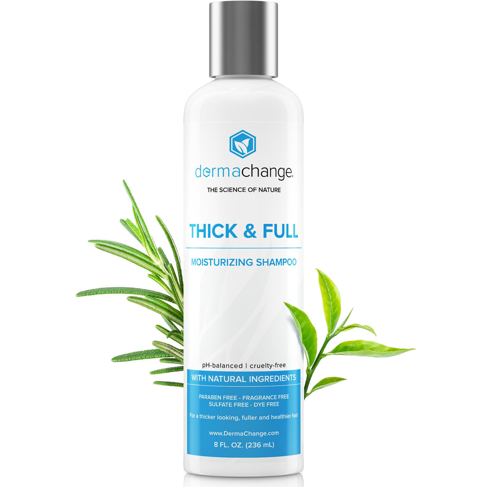 DermaChange Hair Shampoo bottle front showing sulfate-free formula for color-treated hair