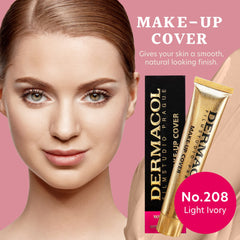 Dermacol shade 208 foundation swatches on skin for easy color matching