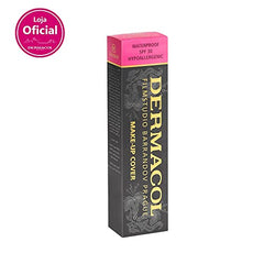 Dermacol SPF 30 waterproof label on bottle highlights sun protection for all-day wear