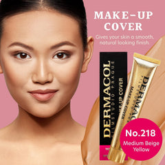 Dermacol SPF 30 waterproof formula portrait showing smudge-proof day-long wear.