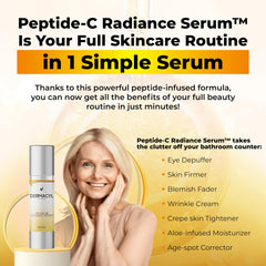 Dermacyl Peptide-C Radiance Serum dropper delivers precise dose for brightening