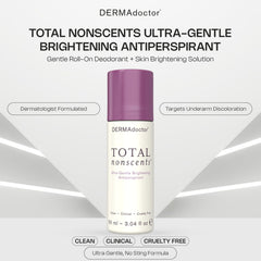 DERMAdoctor sensitive skin hypoallergenic roll-on deodorant demonstrates gentle, irritation-free underarm care.