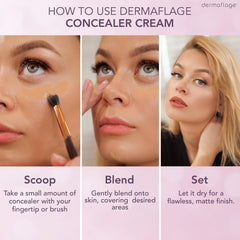 Dermaflage concealer tattoos scar cover demonstrates versatile camouflage under varied lighting