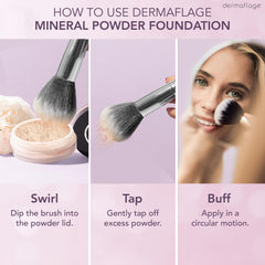 Dermaflage Porcelain swatch on skin for even-toned finish.