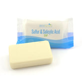 DermaHarmony sulfur-salicylic bar soap close-up highlighting cleansing action