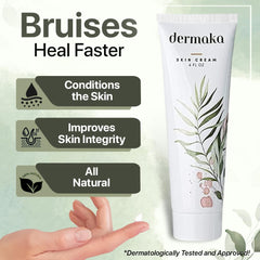 Ingredients list highlights Arnica, Bromelain, and botanicals for skin health.