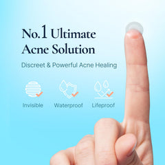 DERMAKR discreet acne patch on the face provides invisibility during wear