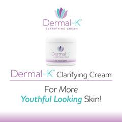 Dermal-K Clarifying Cream texture closeup with silky finish for nourished skin