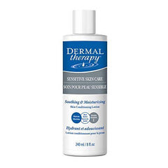 Dermal Therapy Sensitive Skin Lotion bottle highlighting a calming, non-irritating formula for dry skin.
