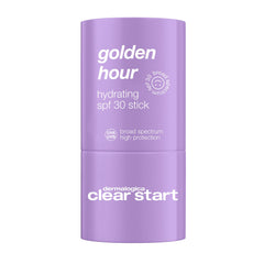 Dermalogica Clear Start Golden Hour Stick hero shot showing portable sun protection