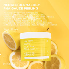 DERMALOGY Lemon PHA Gauze Pad on hand demonstrates smooth texture improvement.