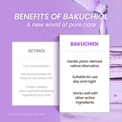 DERMALOGY Real Bakuchiol Serum texture close-up showing silky, fast-absorbing formula.