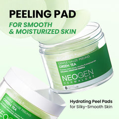 DERMALOGY pad close-up showing textured pad with dual-action exfoliation and hydration