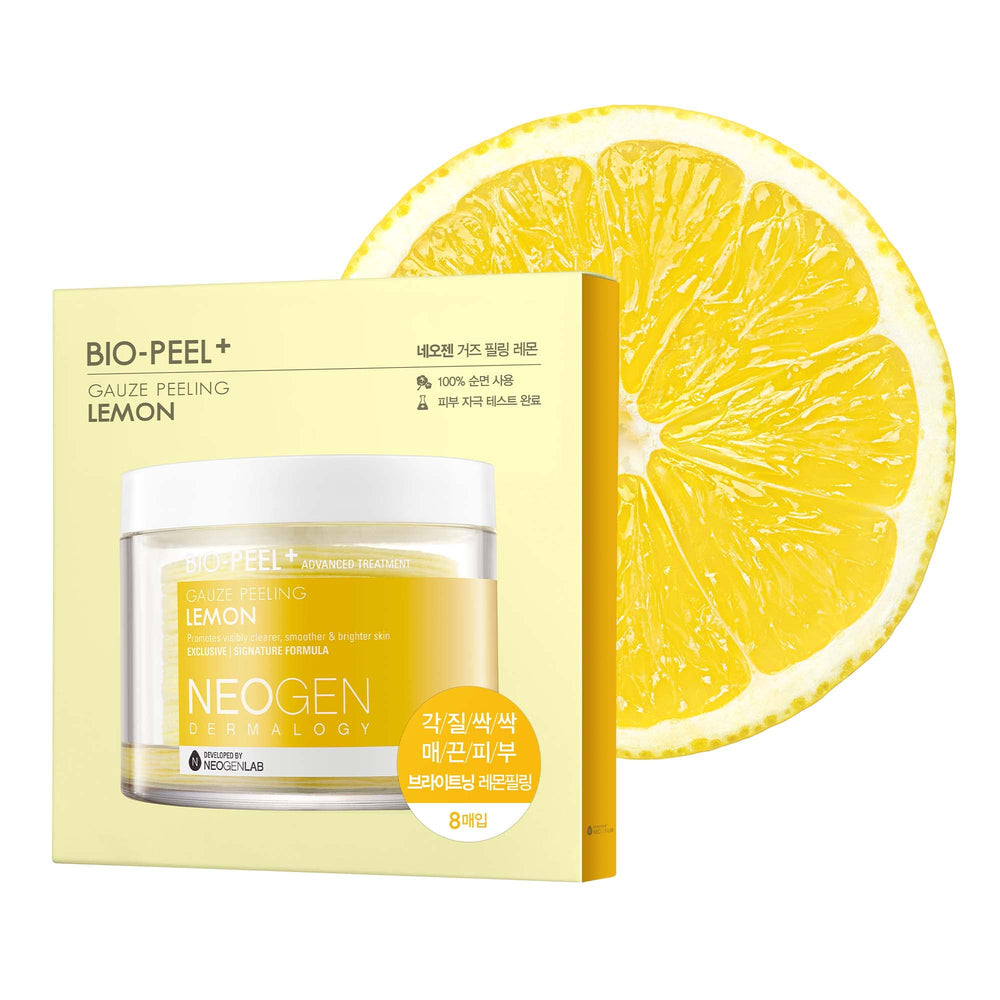 DERMALOGY Bio-Peel Gauze Lemon Pad close-up for gentle exfoliation and brighter skin.