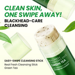 DERMALOGY by NEOGENLAB cleansing stick demonstrates balm-to-foam action for makeup removal.