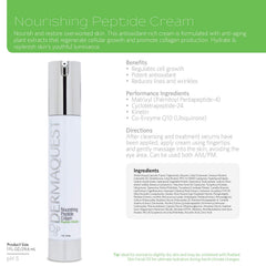 Closeup of the Peptide Vitality Cream texture showing a creamy formula for smooth, hydrated skin.