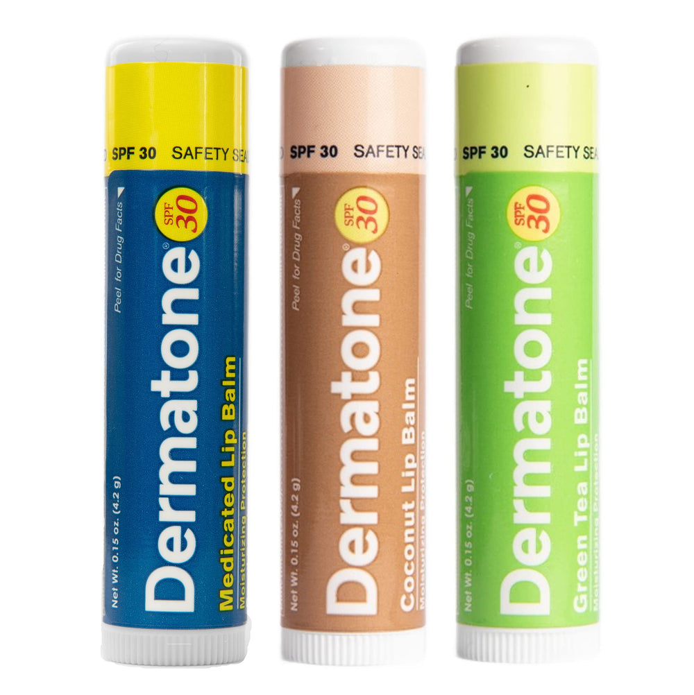 Dermatone Lip Balm Variety Pack box for outdoor lip care.
