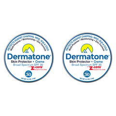 Dermatone Skin Protection Balm SPF 30 tin packaging for travel protection.