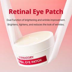 DERMATORY Pro Vita-A Under Eye Patch being applied to the eye area for smoothing