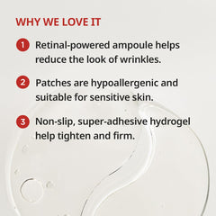 DERMATORY Pro Vita-A Under Eye Patch hydrogel matrix adheres firmly to skin