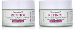 DERMATOUCH Retinol Face Moisturizer bottle pump for smooth, hydrated skin.