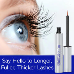 Dermaworks Spectaculash XL brush application demonstrates simple nightly lash care.