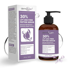 Dermaxgen Lift & Firm serum bottle showing premium packaging for daily use