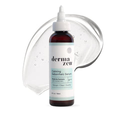Dermazen Calming Serum application highlights lightweight texture for easy daily use