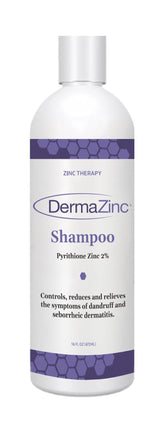 DermaZinc Shampoo 16 oz bottle for strong scalp care and cleansing