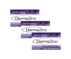 DermaZinc Therapy Soap pack with three bars for full-body care