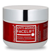 Dermedicine Natural Anti-Aging Facelift Cream bottle highlights hydration and smoothing