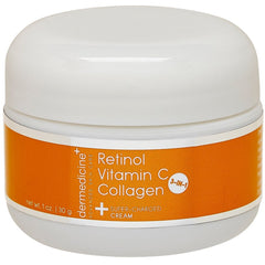 Dermedicine vitamin C retinol collagen cream in 1oz bottle for brighter skin