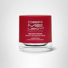 Dermelect Redness Rehab face cream close-up texture shows calming formula for daily comfort.