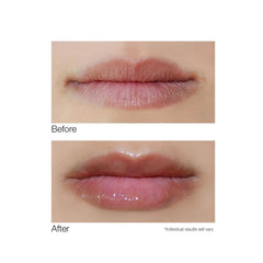 Creamy texture swatch of Dermelect Smooth Lip Volumizer for smooth feel