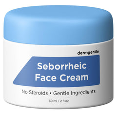 Dermgentle seborrheic dermatitis face cream pump for gentle hydration.