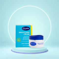 Dermisa Brightening Cream jar back label reveals ingredients and usage notes