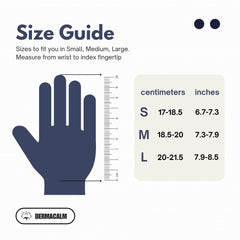 DermaCalm double-lined glove with seamless stitching for all-night comfort.