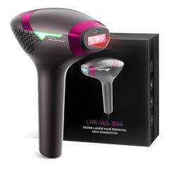 DermRays V6S front view of the compact at-home diode laser device for dark skin tones.