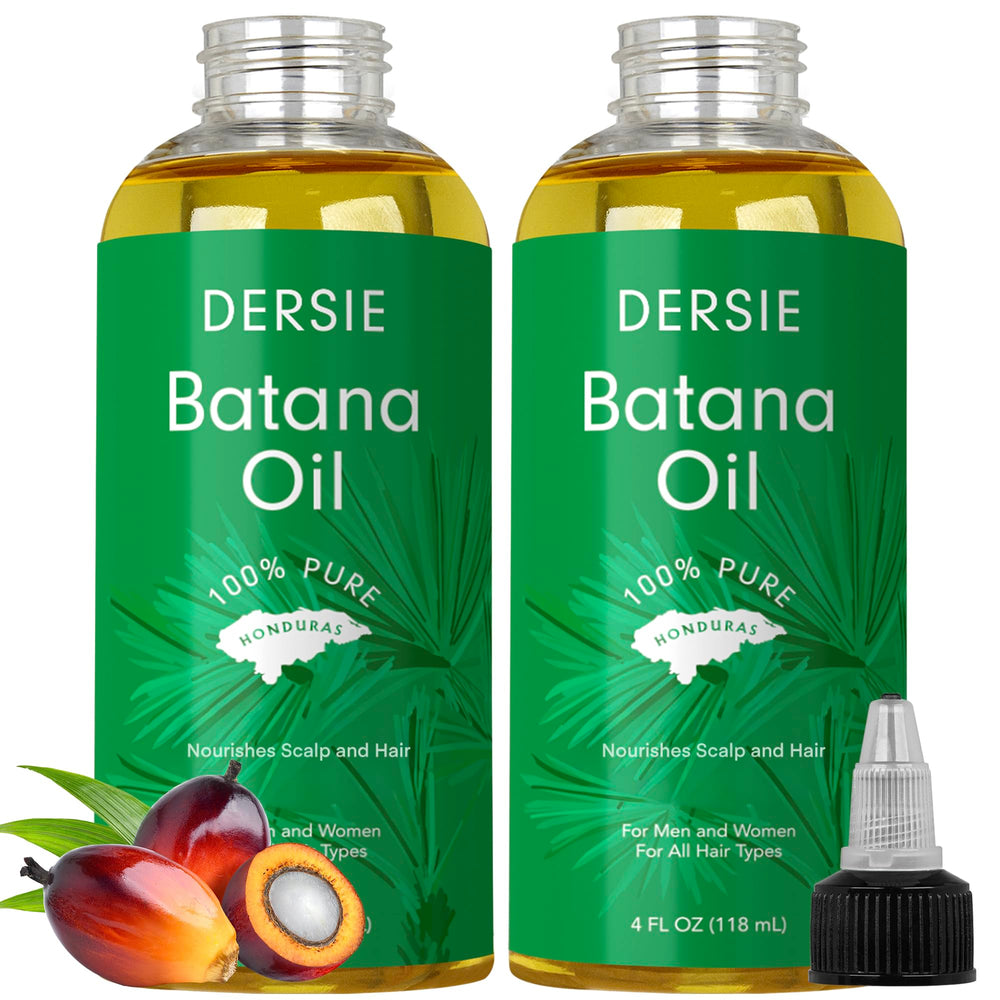 Dersie Batana Oil bottle closeup for nourished scalp