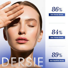 Nightly brow routine with Dersie serum for brow nourishment and care.