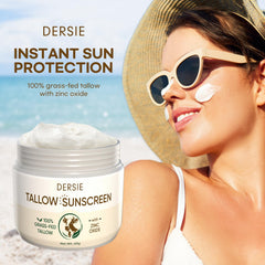 Dersie sun balm application shows easy, quick protection for daily use.